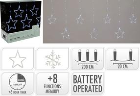 Jõulutuled, 2 m, külm valge v., 100 LED, (värv/disain valitakse juhuslikult)