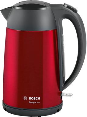 Elektrinis virdulys Bosch TWK3P424, 1.7 l, juoda sp./raudona sp.