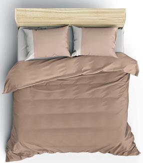 Gultas veļas komplekts Mijolnir Plain 129CTN2695, krēmkrāsa/brūna krās., 50 x 70 cm, 200 x 220 cm