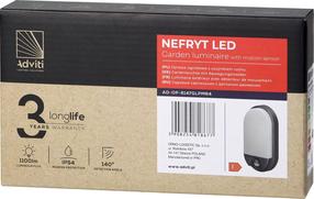 Sieninis lauko šviestuvas Orno Nefryt, 15W, LED, IP65, antracito sp., 21.22 cm x 11.92 cm