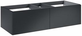 Vonios spintelė po praustuvu Elita Look Slim 120 2DR, matinė juoda sp., 44.9 cm x 120 cm x 31.8 cm