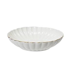 Gili lėkštė pietų Home4you Shell, 20 cm x 20 cm x 4.5 cm, aukso sp./balta sp.