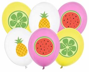 Наборы воздушных шаров круглый PartyDeco Fruits, многоцветный, 6 шт.