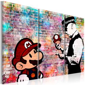 Reprodukcija Artgeist Rainbow Brick (Banksy) N6791, 60 cm x 40 cm