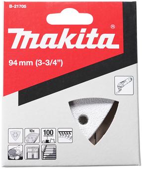 Šlifavimo lapas Makita B-21705, 100, 9.4 cm x 9.4 cm, 10 vnt.
