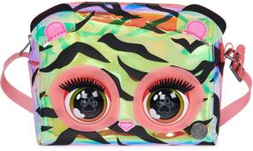 Интерактивная сумочка Spin Master Purse Pets Holographic Tiger, 15 см, зеленый цв./розовый цв.