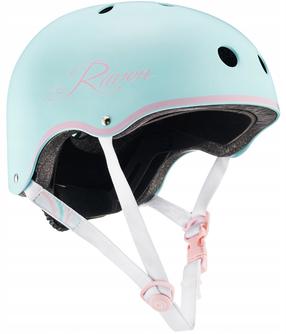 Riedutininko šalmas Raven Essto, S (52-55 cm), mėtinė (mint) sp./rožinė sp.