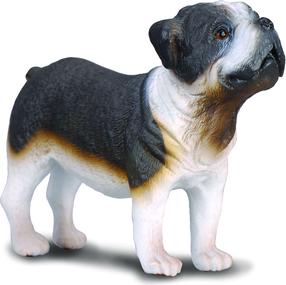 Žaislinė figūrėlė Collecta Bull Dog 88179, 7 cm, balta sp./juoda sp.