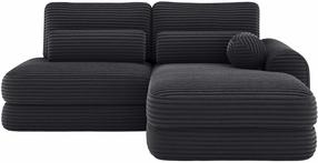 Kampinė sofa - lova Ripeli, juoda sp., dešininė, 175 x 217 cm x 96 cm
