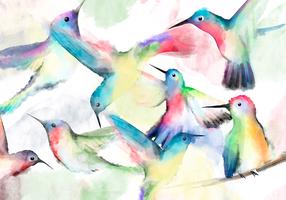 Fototapete Artgeist Watercolor Birds, 210 cm x 300 cm