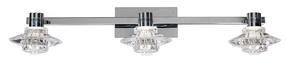 Šviestuvas sieninis Candellux Lighting Rastek 93-01859, G9, 3 x 40 W, skaidri sp. / chromo sp., 12 x 15 x 41 cm