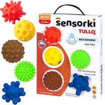 Sensorinis kamuoliukas, formos ir spalvos Tullo Sensory Shapes, įvairių spalvų, 5 vnt.