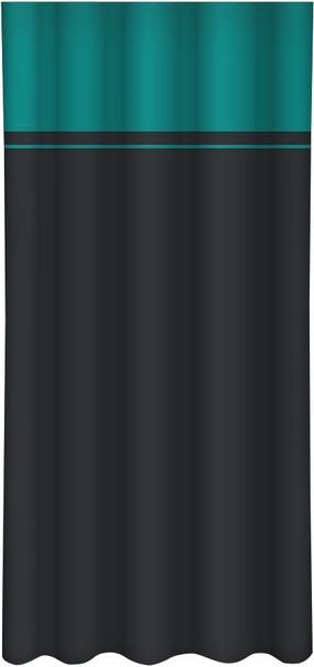 Ночная штора ZMH-141, графитовый цв./темно-бирюзовый цв., 160 см x 250 см