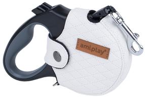 Automātiskā pavada Amiplay Cambridge, balta krās., XL 5m