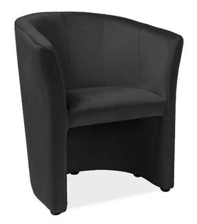 Krėslas TM-1, juodas, 67 cm x 47 cm x 76 cm