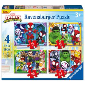 Пазл Ravensburger Spidey & His Amazing Friends 4in1, 19 см x 14 см, 72 шт., многоцветный