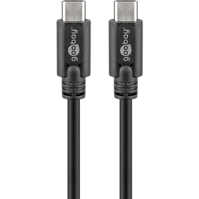 Kabelis Goobay 67975 USB Type-C, USB Type C, 0.5 m, melna krās.