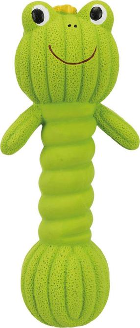 Rotaļlieta sunim, graužammanta suņiem Trixie Dumbbell Frog 34484, 18 cm, zaļa krās.