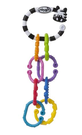 Rotaļlietas ratiem Playgro Zebra 9 Links On The Go, daudzkrāsaina