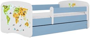 Lastevoodi Kocot Kids Babydreams Map, sinine v./valge v., 80 x 180 cm, ilma voodipesukastita, ilma madratsita