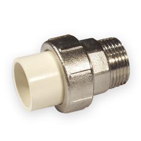 Adapteris Nibco CPVC-MET 4733-405, 1/2 colio - Išorinis sriegis/1/2 colio - Klijuojamas vidus, chloruotas polivinilchloridas (cpvc)