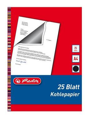 Kalkė kopijavimui Herlitz 10303725, A4, juoda sp., 30 cm x 21.5 cm, 25 lapų vnt.