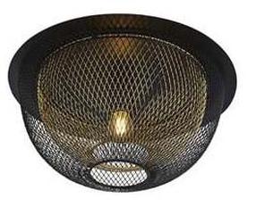 Lampa griesti Searchlight Honeycomb 6840BGO, E27, 1 x 60 W, zelta krās./melna krās. / melna krās.