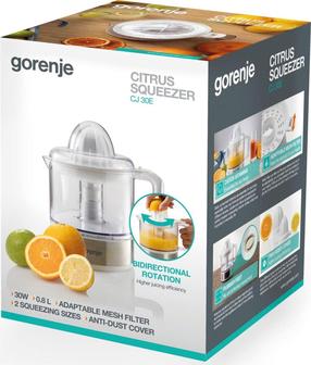 Elektrinė citrusinių vaisių sulčiaspaudė Gorenje CJ30E, 30 W