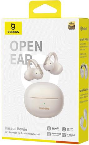 Bezvadu austiņas Baseus Bowie MC1 Pro A0102504, balta krās.