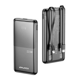 Lādētājs-akumulators (Power bank) Awei P76K, 10000 mAh, 22.5 W, melna krās.