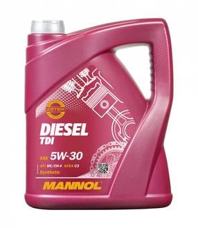 Motoreļļa Mannol Diesel TDI 5W - 30, sintētiskais, 5 l