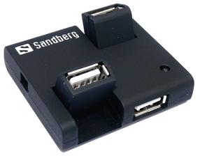 USB jaotur Sandberg USB Hub 4 Ports