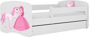 Lastevoodi Kocot Kids Babydreams Princess&Horse, valge v., 70 x 140 cm, ilma voodipesukastita, ilma madratsita