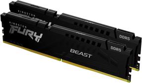 Operatyvioji atmintis (RAM) Kingston Fury Beast Black KF556C36BBE2K2-64, DDR5, 2 x 32 GB, 5600 MHz