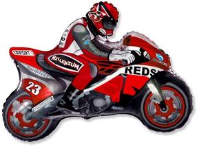 Folinis balionas figūrinis Flexmetal Moto Racing, pilka sp./įvairių spalvų