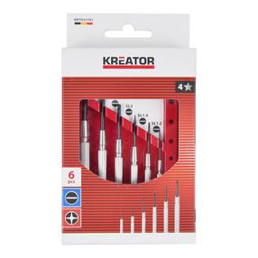 Täppiskruvikeerajate komplekt, komplekt Kreator, lame, 11.5 cm, 6 tk
