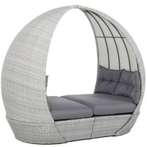 Lauko lova Home4you Perfect Garden Ascot 25227, pilka sp., 215 cm x 110 cm x 187 cm