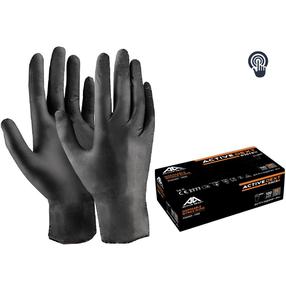 Töökindad kummist Active Gear, must v., XL, 100 tk