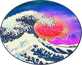 Коврик для ванной Foutastic Tidal Wave 359CHL4907, многоцветный, 160 см x 160 см, Ø 160 см