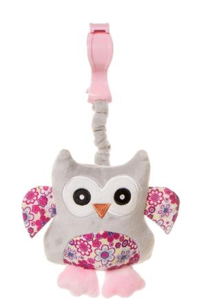Игрушка для коляски 4Baby Owl OP02, розовый цв./серый цв.