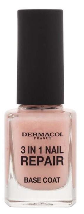 Viršutinis nagų lako sluoksnis Dermacol 3in1 Nail Repair Base Coat, 11 ml