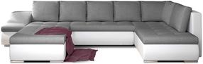 Kampinė sofa Giovanni Sawana 05, Soft 17, balta sp./tamsiai pilka sp., kairinė, 200 x 340 cm x 88 cm