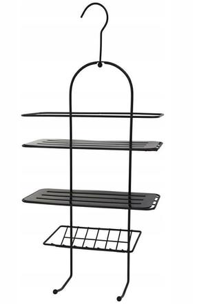 Vannas istabas plaukts Mondex, 11 cm x 55 cm x 25 cm, melna krās.