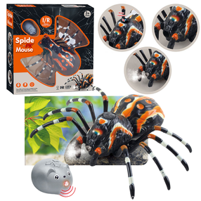 Rotaļu dzīvnieks, zirneklis Tarantula, 26 cm, melna krās./oranža krās.