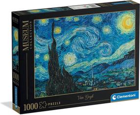 Dėlionė Clementoni Museum Van Gogh The Starry Night 39995, 50 cm x 70 cm, 1000 vnt., įvairių spalvų