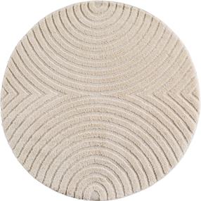 Paklājs iekštelpu Art 3D 1122, krēmkrāsa, 160 cm x 160 cm