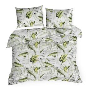 Patalynės užvalkalų komplektas Ellen, baltas/žalias, 200 x 220 cm