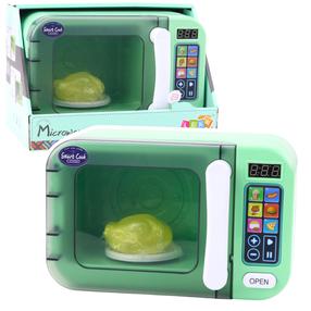 Rotaļu sadzīves tehnika, mikroviļņu krāsns Lean Toys Mini Kitchen Series, zaļa krās.