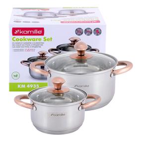 Podu komplekts Kamille 4935, Ø20 cm, 1.5 - 3 l, sudraba krās.