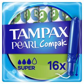 Higieniniai tamponai Tampax Compak Pearl Super, 16 vnt.